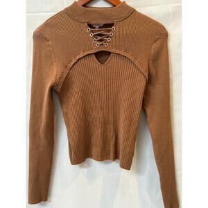 No Boundaries Cropped Long Sleeve Sweater Juniors XL